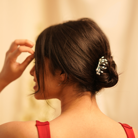Amber Leaf (French Hair Pin)