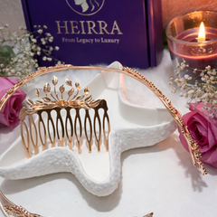 Olive Crest & Amber Leaf Comb Gift Box