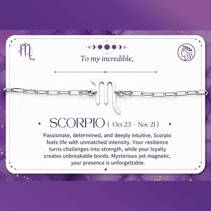 Scorpio Zodiac Bracelet