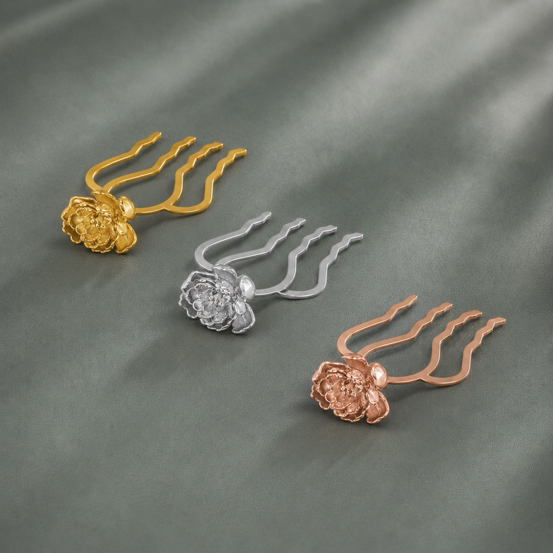 Rosette Glow (French HairPin)
